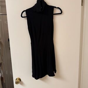 Reformation • High Neck Open Back Mini Dress • Black • XS